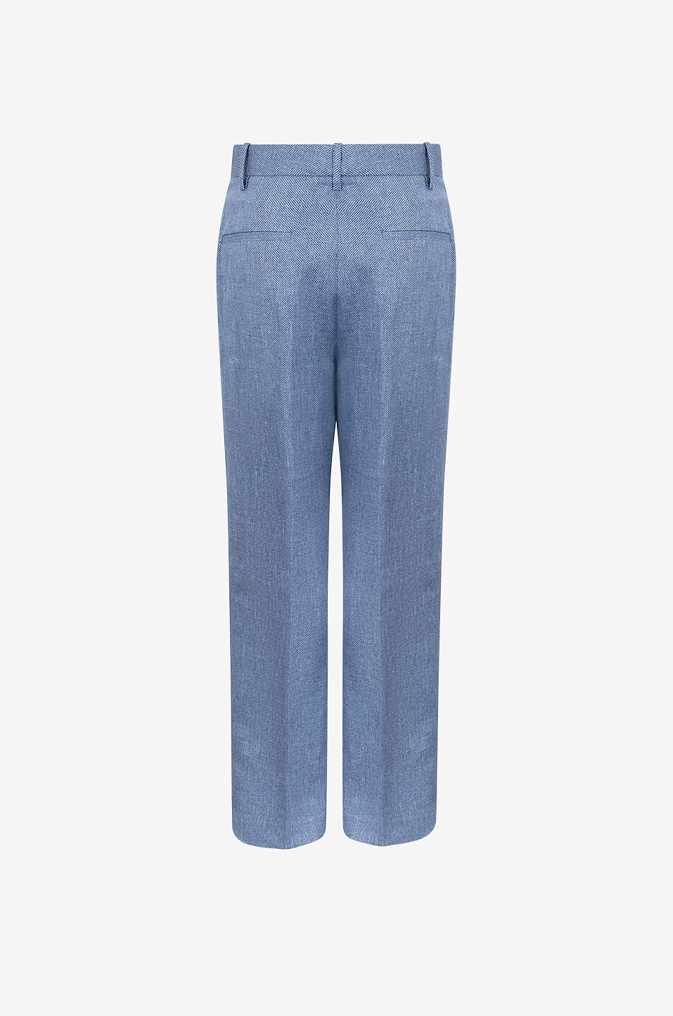 BARBARA BUI Linen twill straight leg trousers Women LIGHT BLUE 2