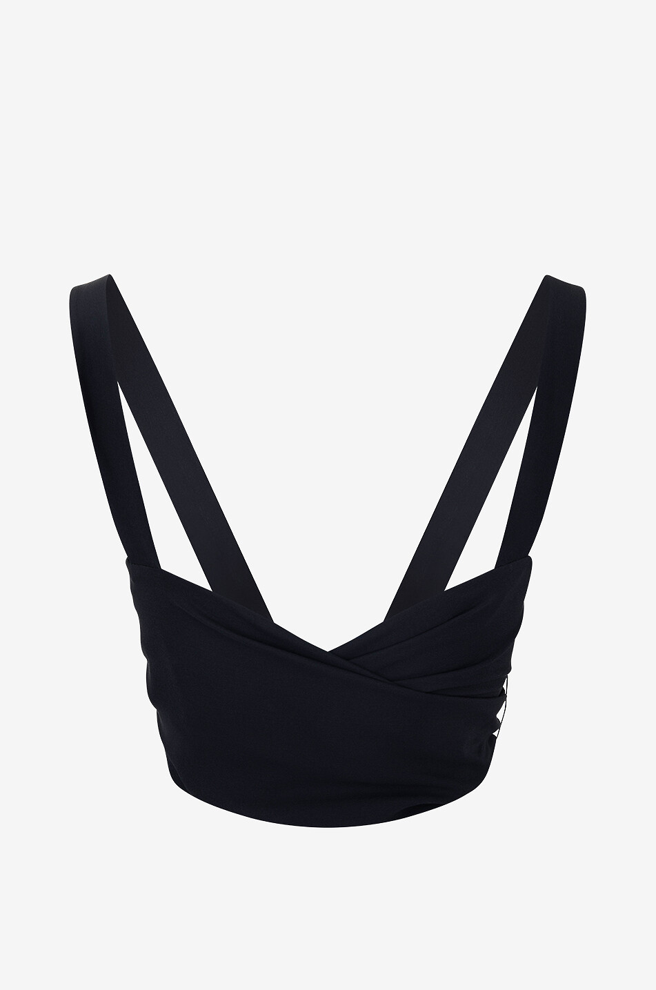 CHLOE Top raccourci à nouer en soie Femme NOIR 2