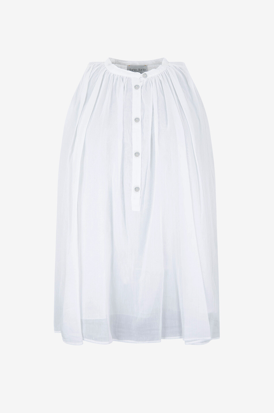 FORTE FORTE Ärmellose Bluse aus Baumwolle und Seide Damen WEISS 1