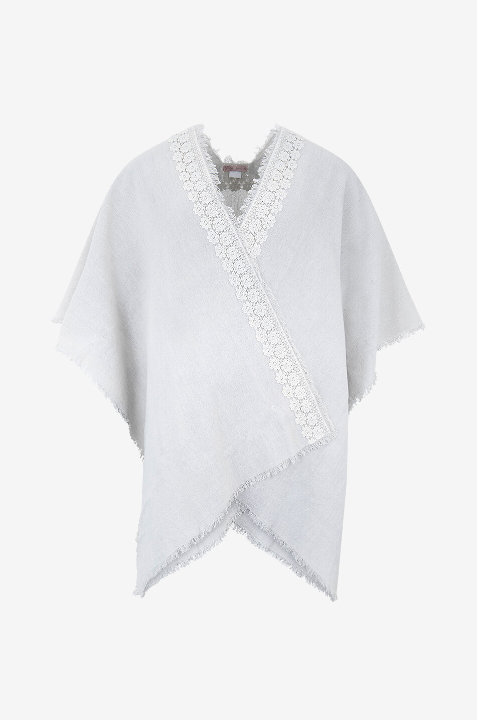 GAYNOR Mafalda cotton and lace cape Women LIGHT GREY 1