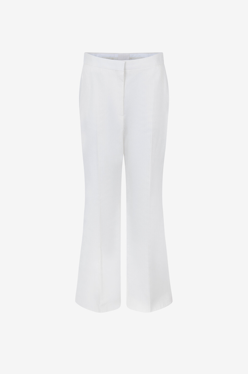 GIVENCHY Pantalon évasé taille haute en lin Femme BLANC CASSE 1