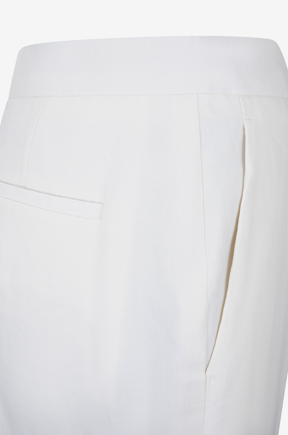 GIVENCHY Pantalon évasé taille haute en lin Femme BLANC CASSE 3