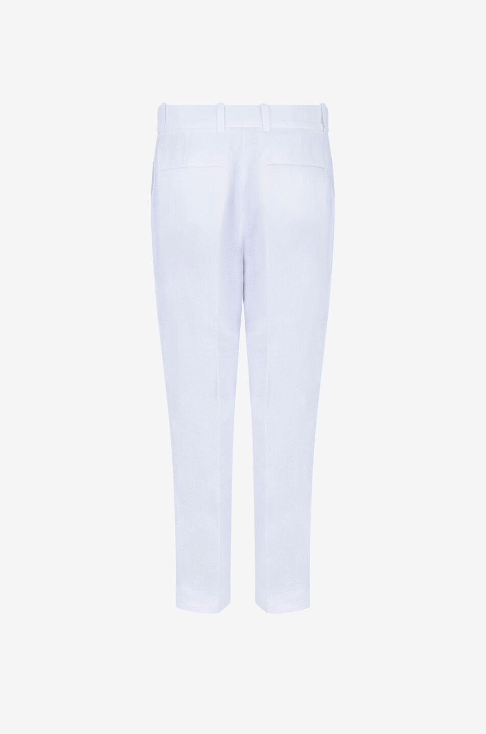LUISA SPAGNOLI Pantalon droit raccourci en lin Arale Femme BLANC 2