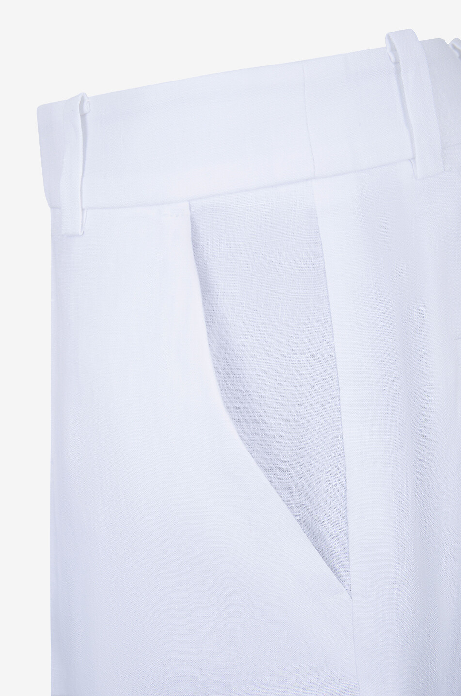LUISA SPAGNOLI Pantalon droit raccourci en lin Arale Femme BLANC 3