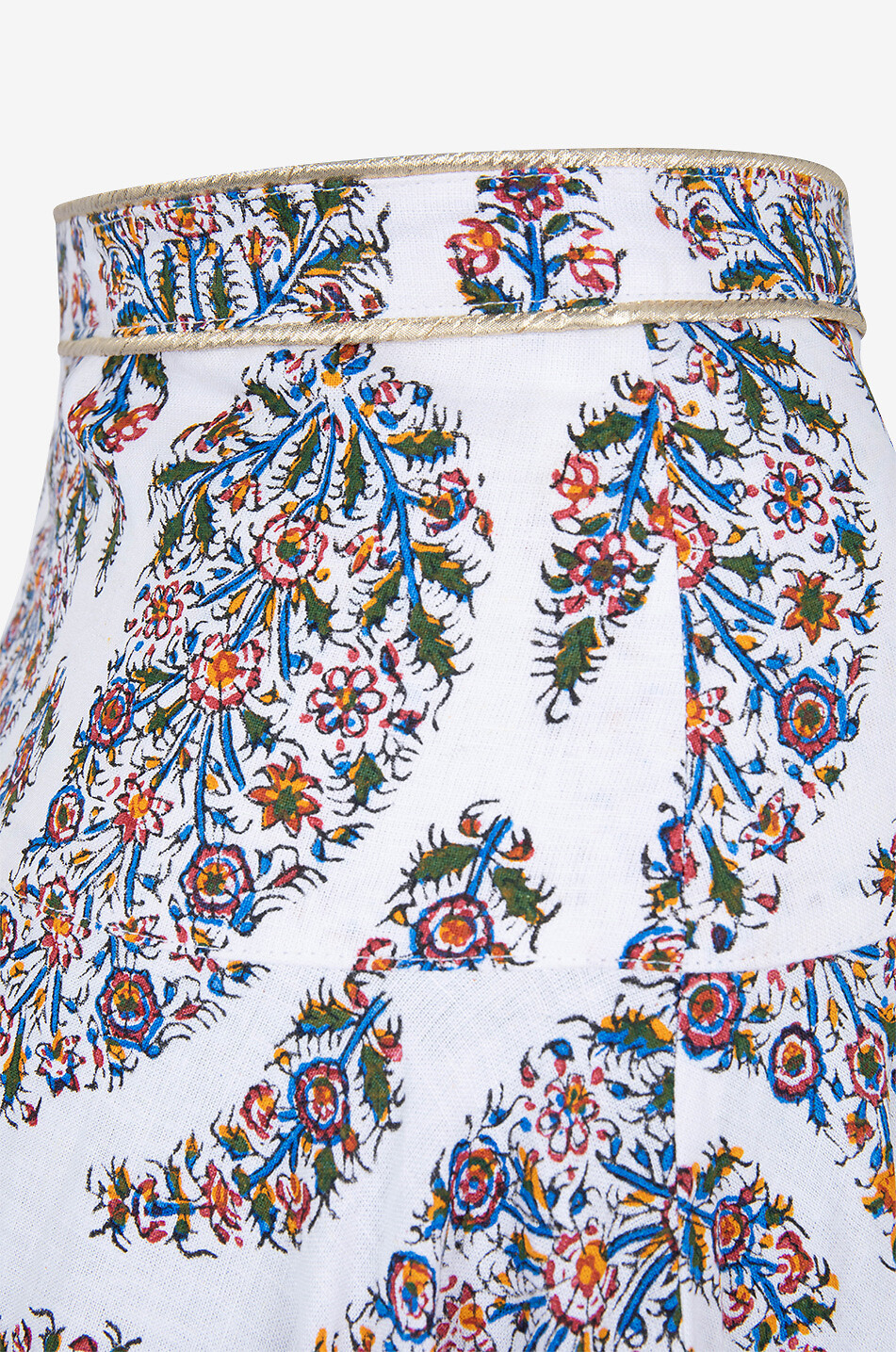ROSEWATER HOUSE Jupe maxi taille haute en lin Baran Paisley Ghalamkar Femme MULTICOLORE 7