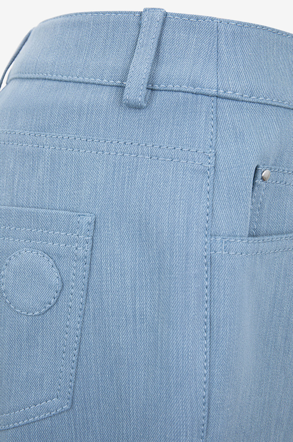 AKRIS PUNTO Pantalon droit en coton Maru Femme BLEU CLAIR 3