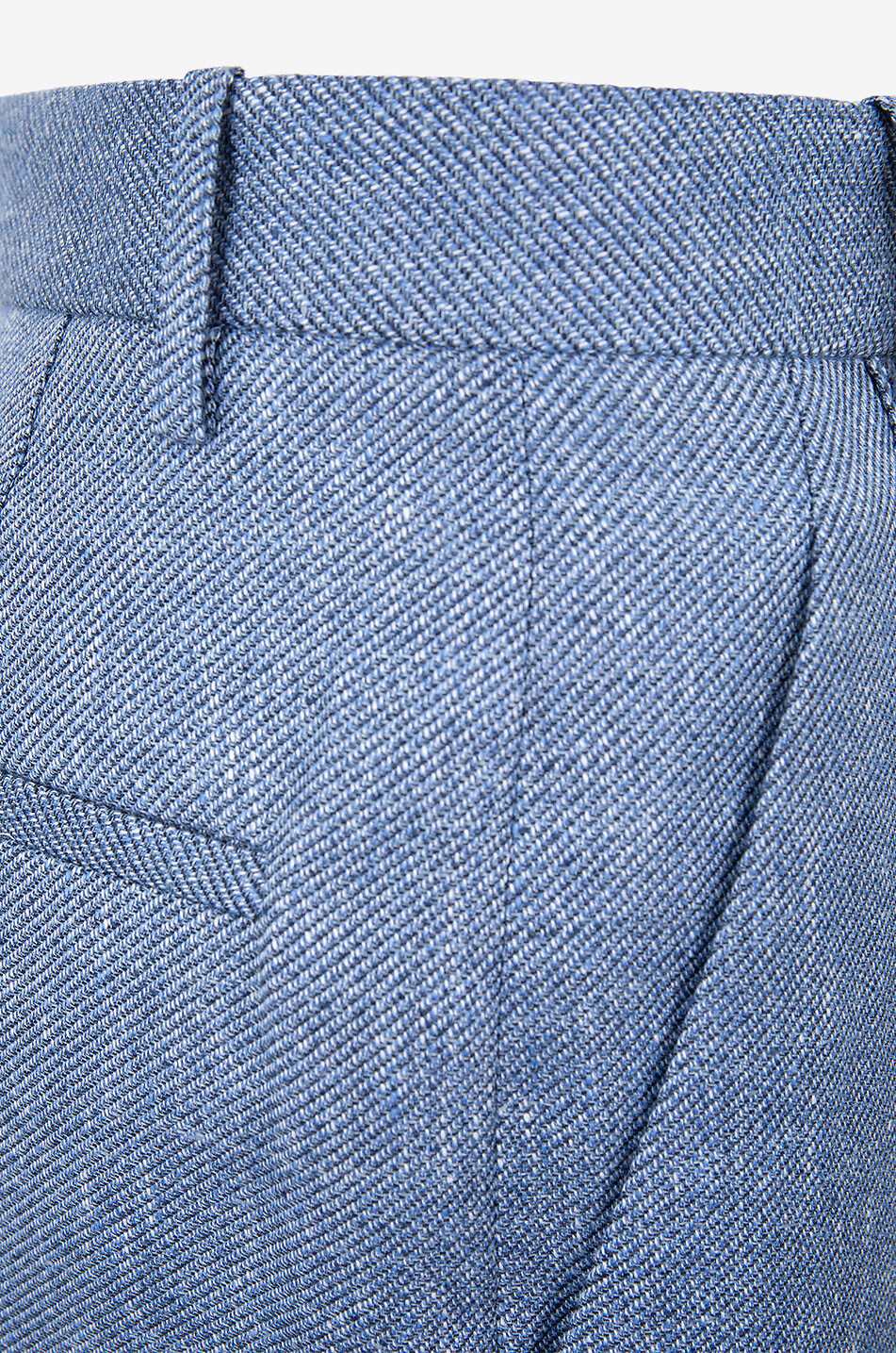 BARBARA BUI Linen twill straight leg trousers Women LIGHT BLUE 3