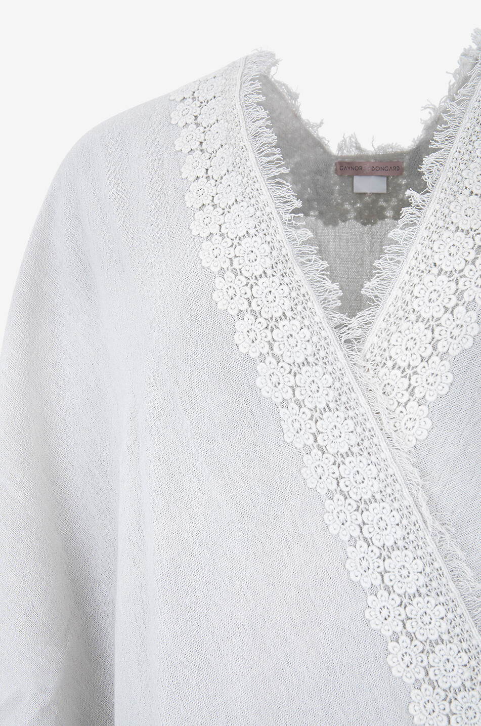 GAYNOR Mafalda cotton and lace cape Women LIGHT GREY 3