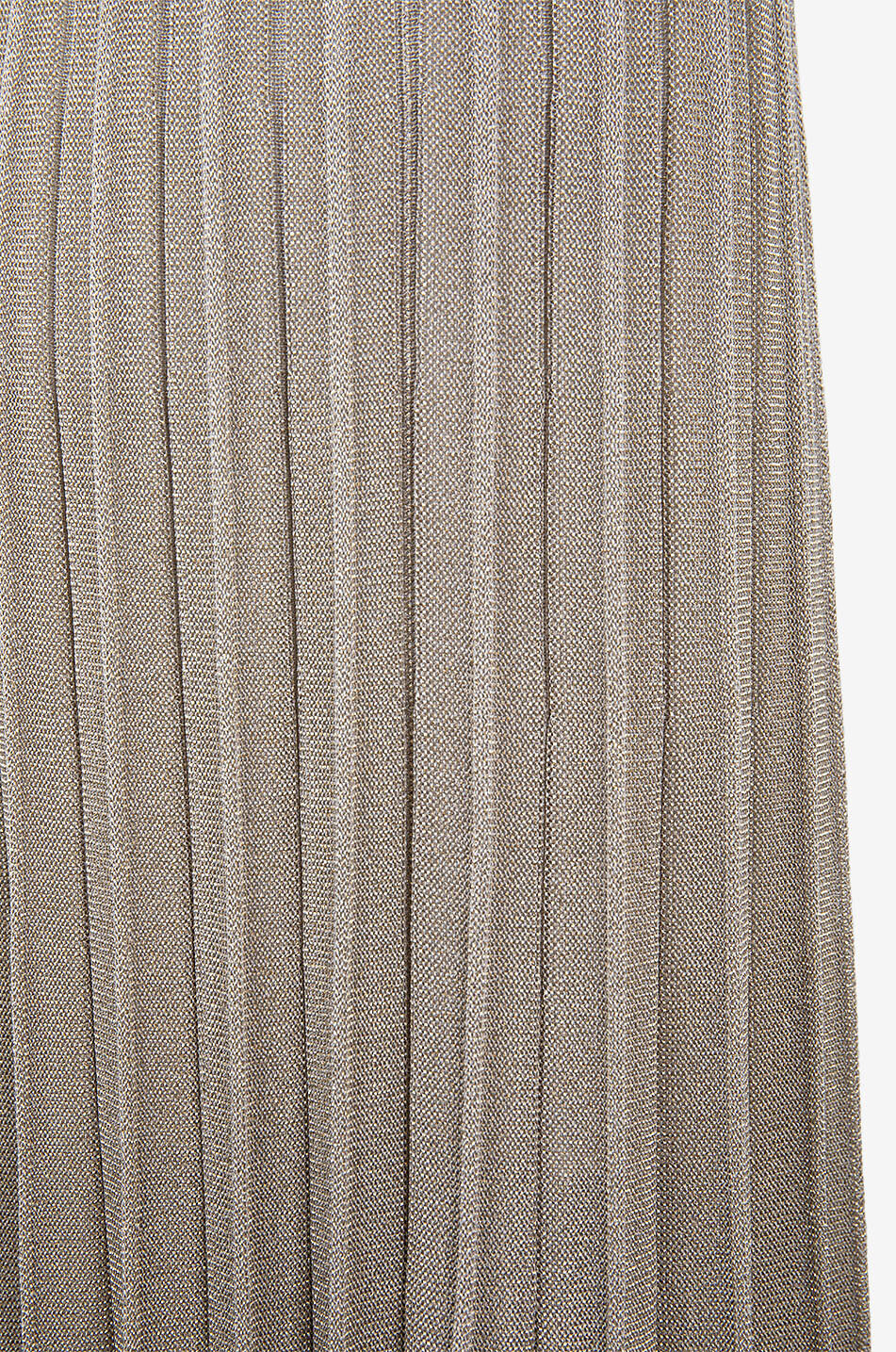 GRAN SASSO Pleated lurex knit midi skirt Women KHAKI 3