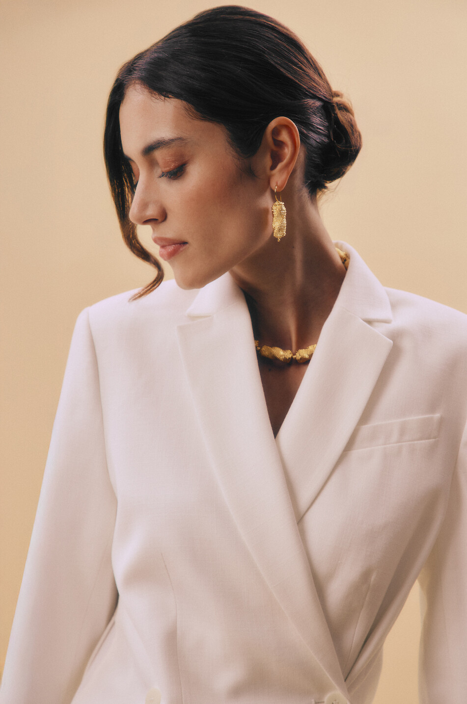 JACQUEMUS La veste Tibau double-breasted blazer Women WHITE 3