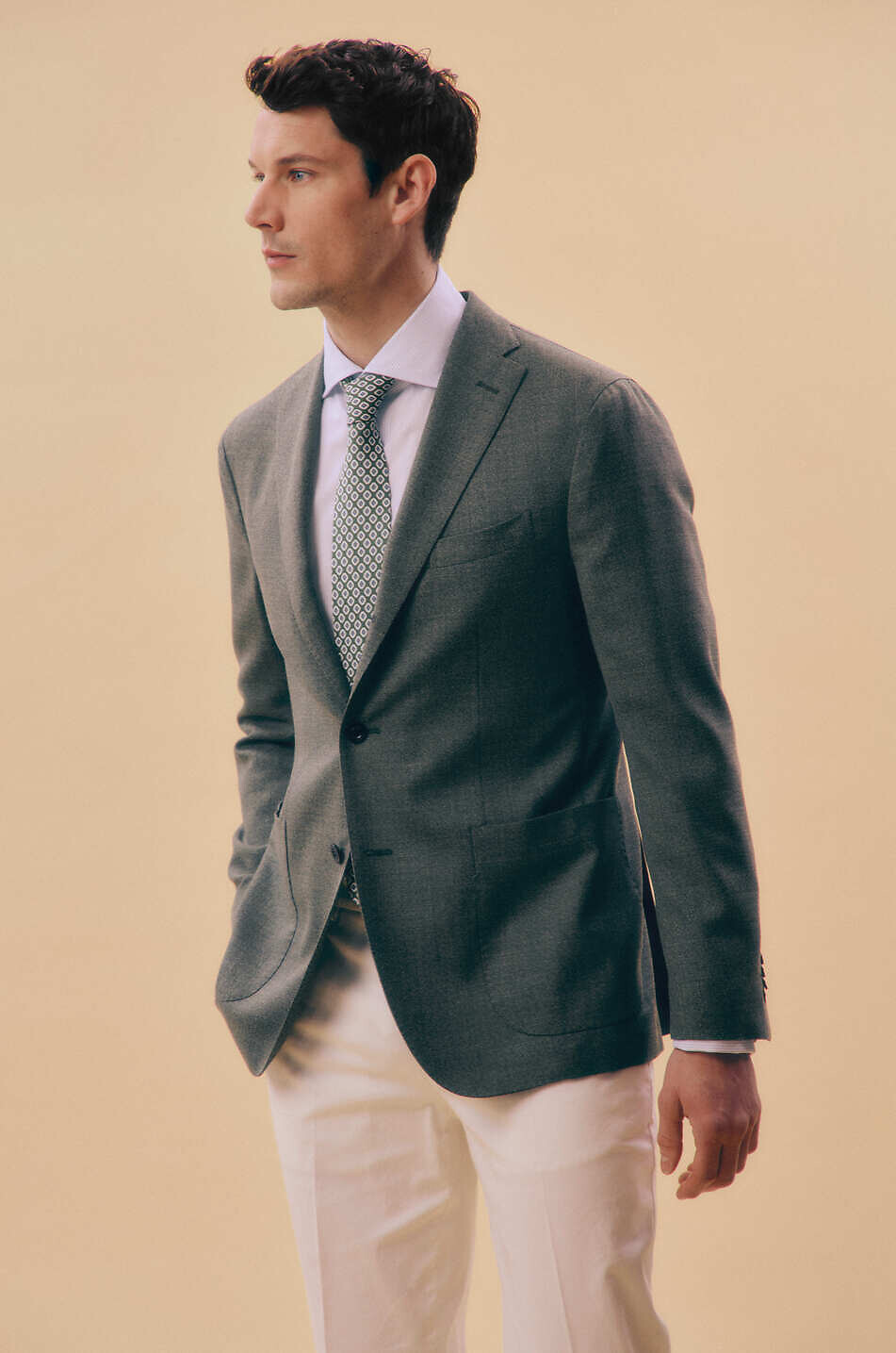 FINAMORE Gestreiftes langärmeliges Hemd aus Baumwolle Edoardo Herren MITTELBLAU 3