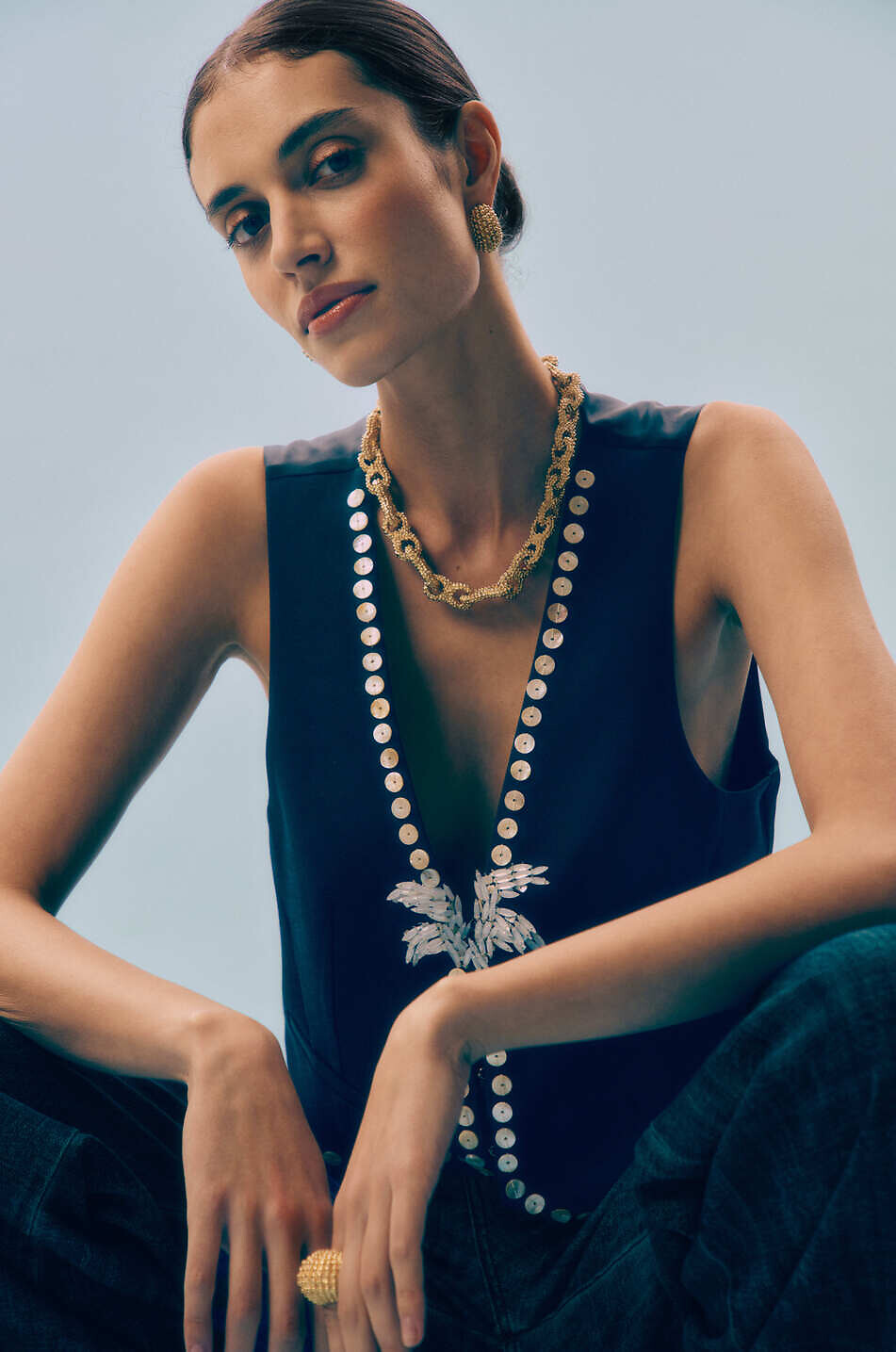 PAOLA SIGHINOLFI Vega gold-tone necklace Women GOLDEN 3