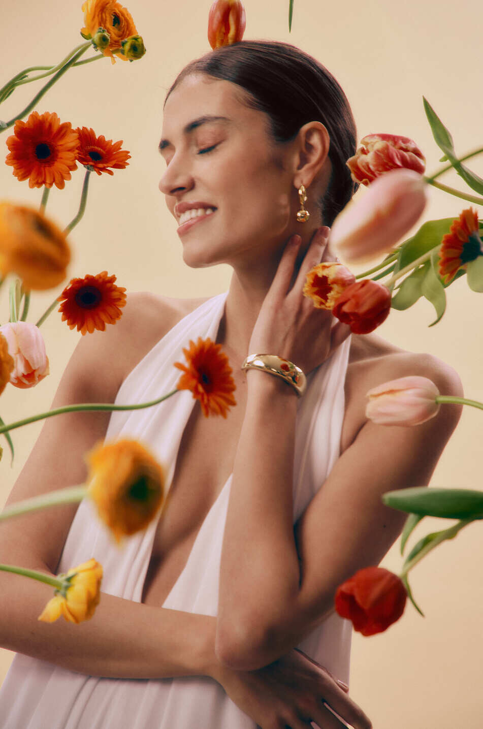 LIE STUDIO Manschette aus Messing The Emma Damen GOLDEN 5