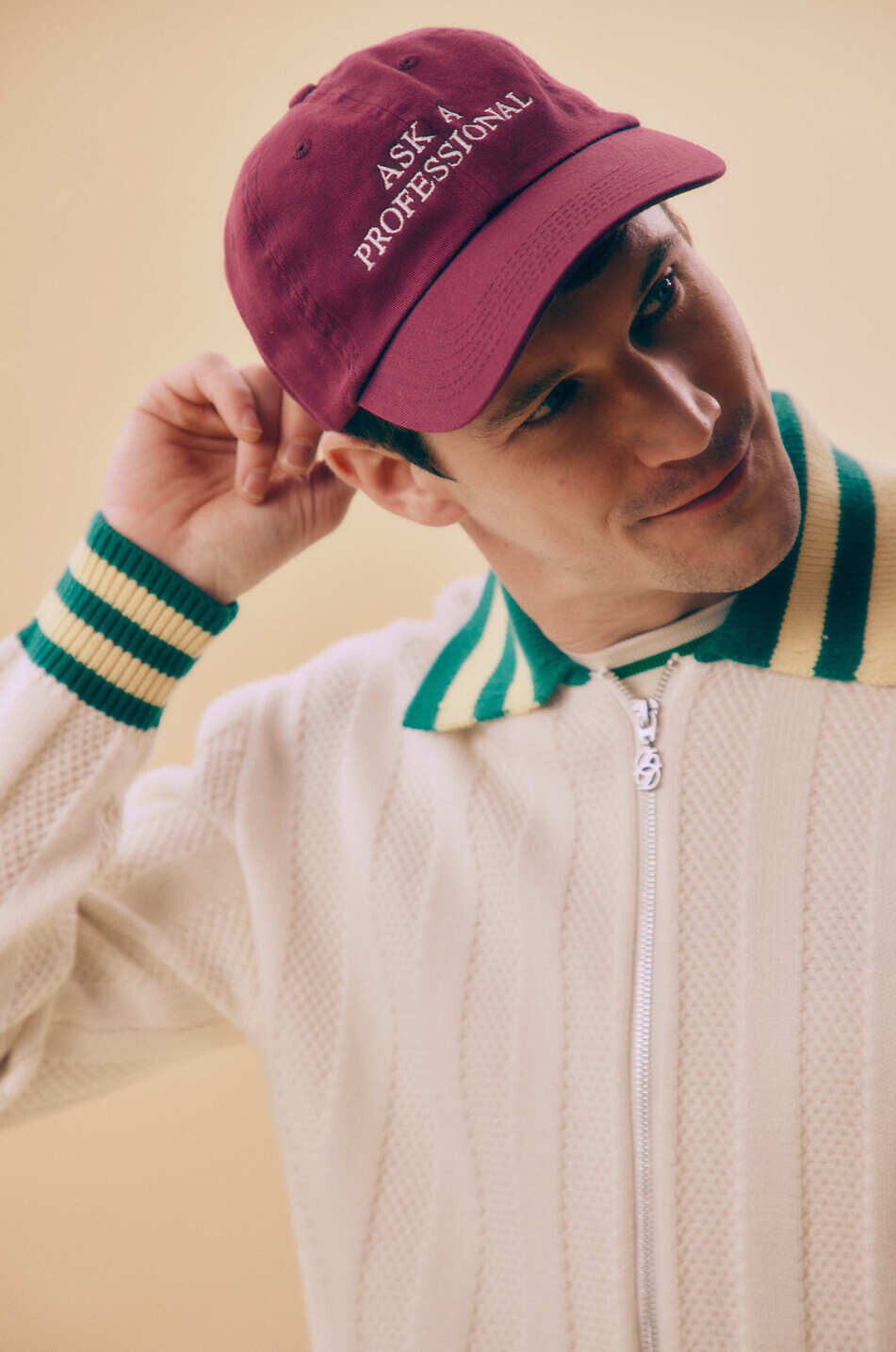 DROLE DE MONSIEUR Cardigan en laine et coton Après-sport Homme BLANC CASSE 4