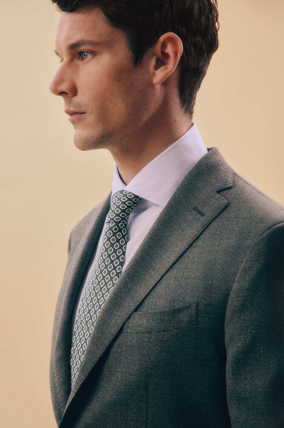 Gestreiftes langärmeliges Hemd aus Baumwolle Edoardo