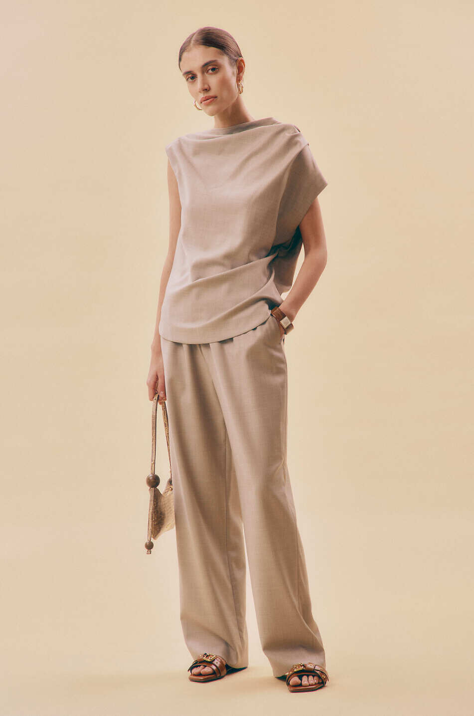 JACQUEMUS Le Bisou Perle lizard effect leather shoulder bag Women BEIGE 6