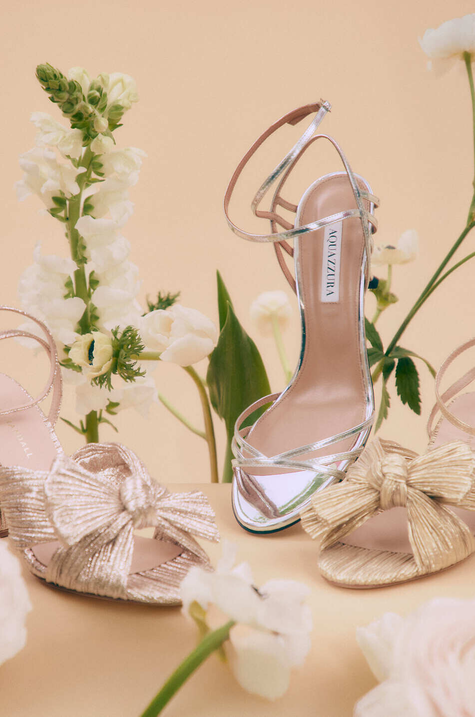 LOEFFLER RANDALL Sandalen aus plissiertem Lurex Dahlia 45 Damen GOLDEN 3