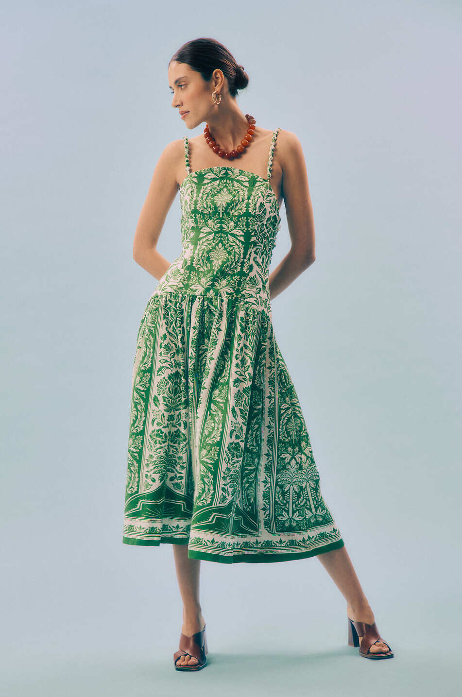 Midikleid aus Leinen Delicate Tapestry
