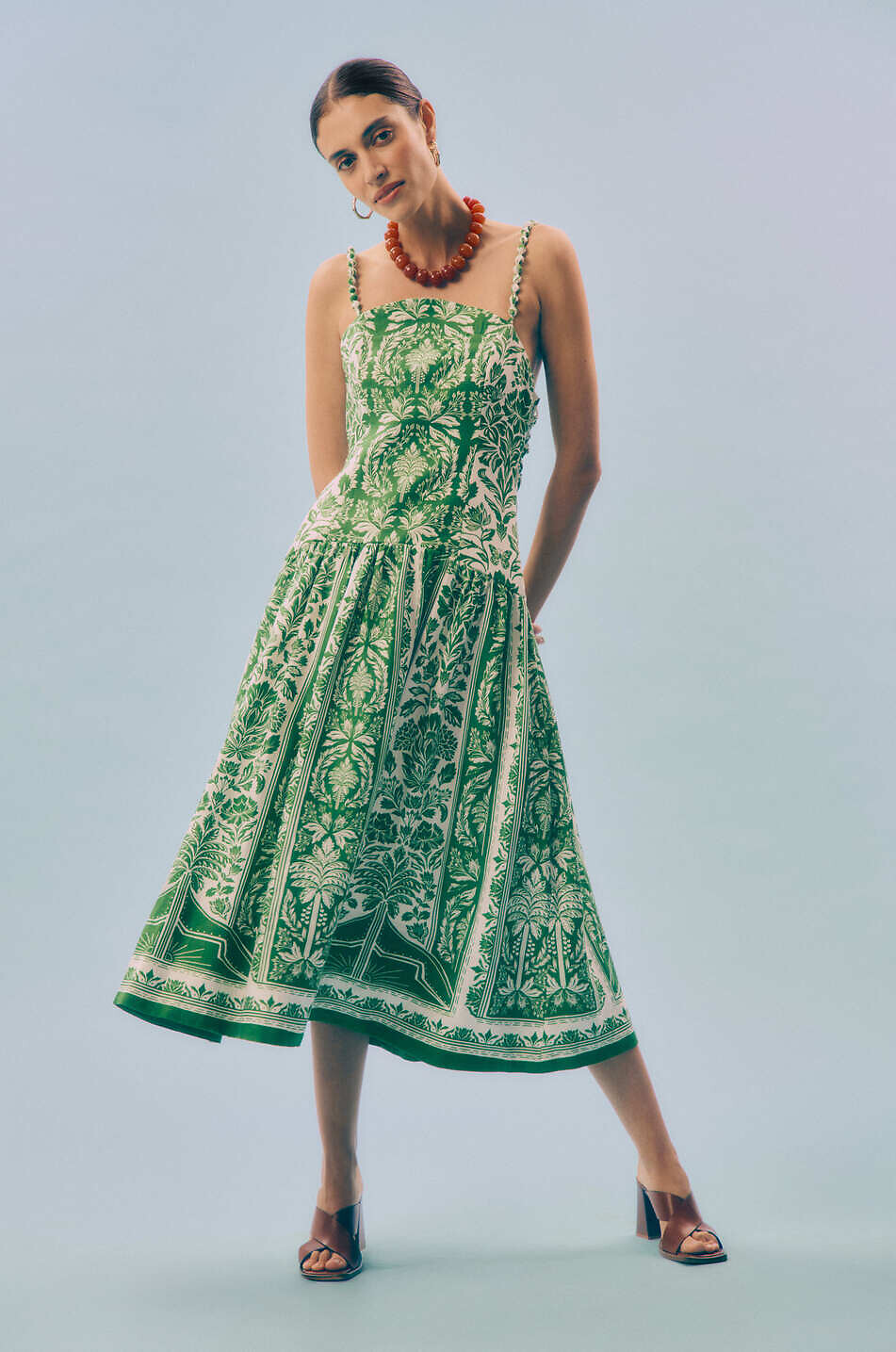 Midikleid aus Leinen Delicate Tapestry