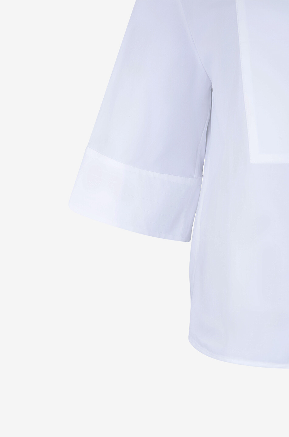 FEDELI Calliope cotton blouse with bib Women WHITE 3