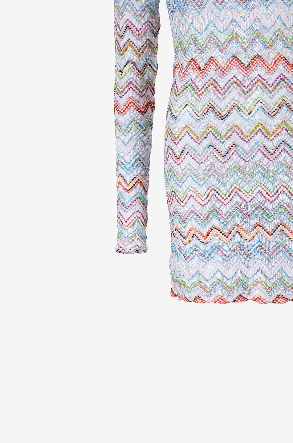 MISSONI Zigzag knit fitted mini dress Women MULTI COLOURED 3