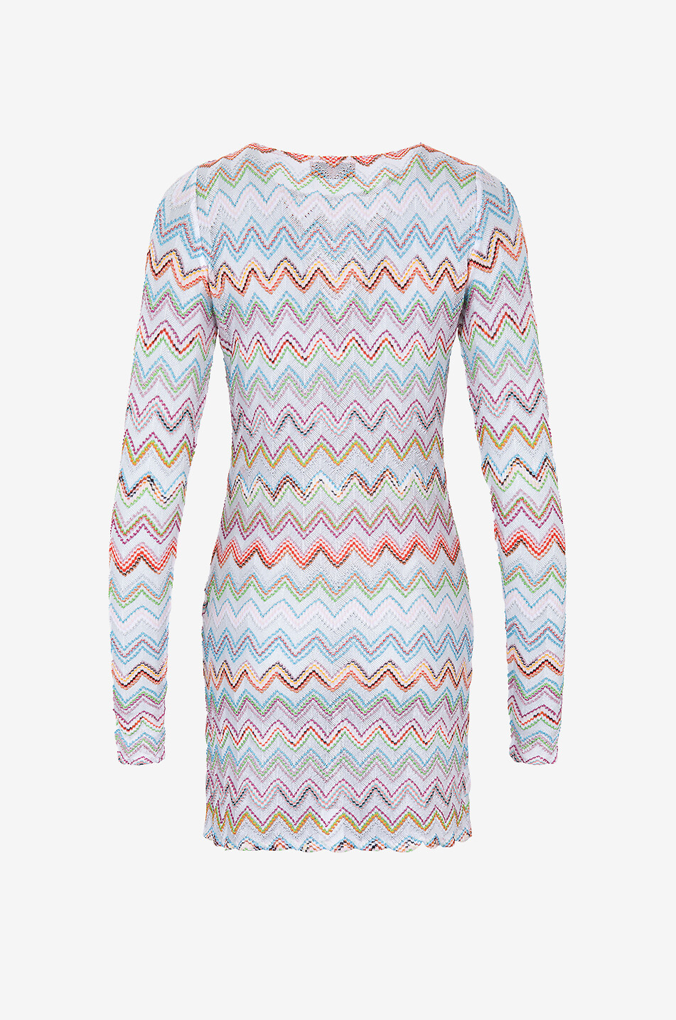 MISSONI Zigzag knit fitted mini dress Women MULTI COLOURED 2