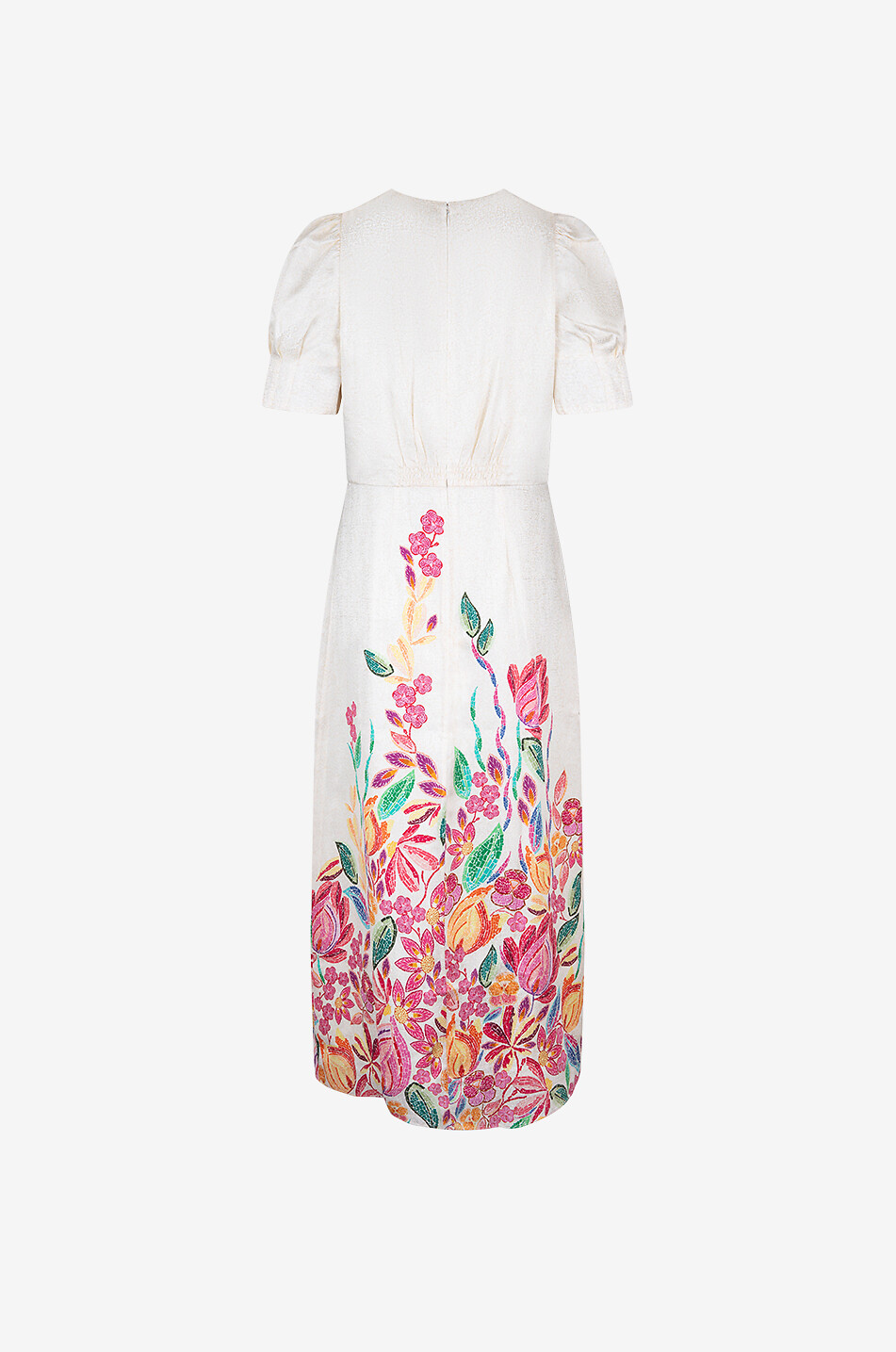 SALONI Bianca silk long dress Women LIGHT PINK 2