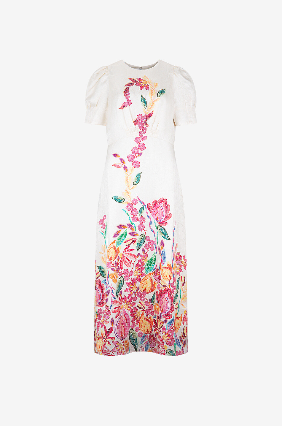SALONI Bianca silk long dress Women LIGHT PINK 1