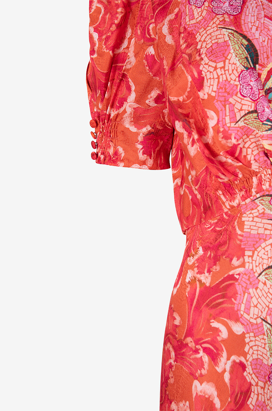 SALONI Lea silk long dress Women RED 3
