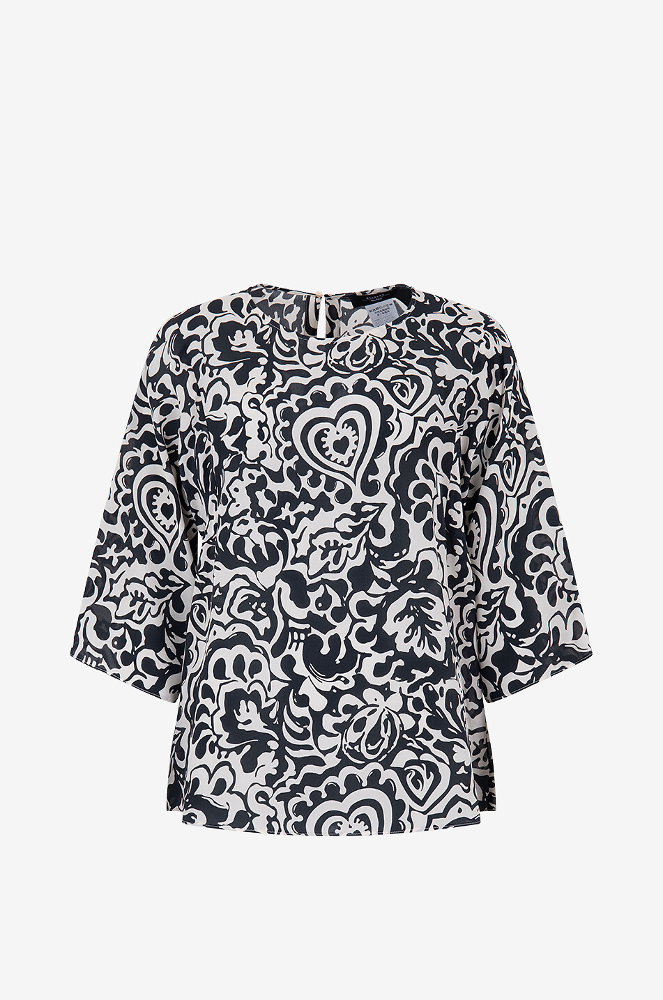 WEEKEND MAX MARA Hemd mit 3/4-Ärmeln aus Seide Ginnico Damen SCHWARZ 1