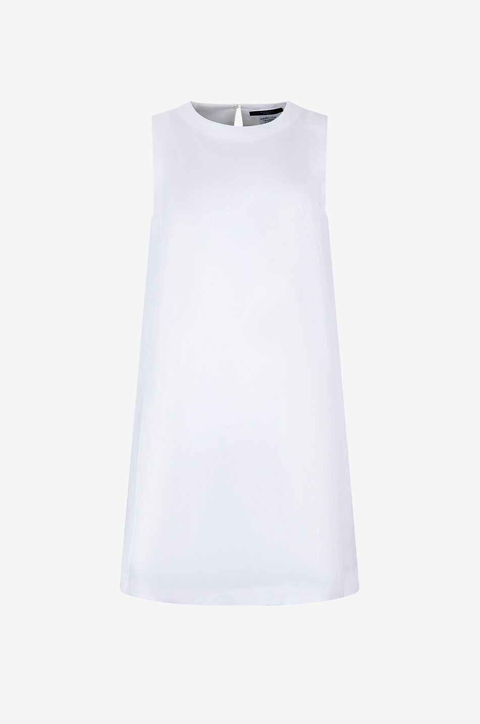 WEEKEND MAX MARA Kurzes Kleid aus Baumwolle und Leinen Racer Damen WEISS 1