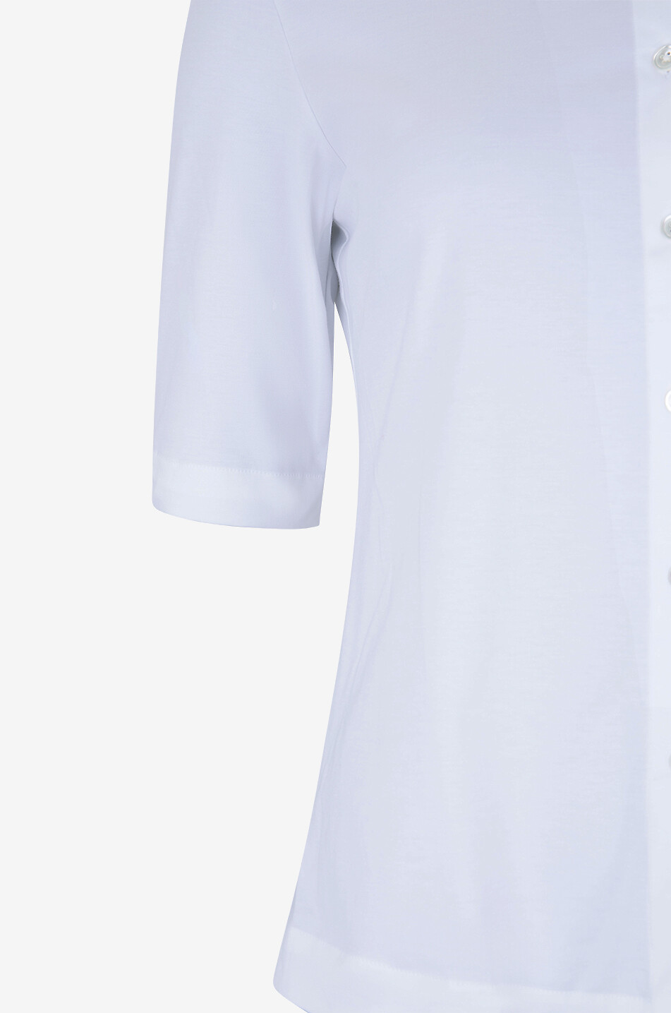 ARTIGIANO Tailliertes Baumwollmix-Kurzarmhemd Rosa Damen WEISS 3
