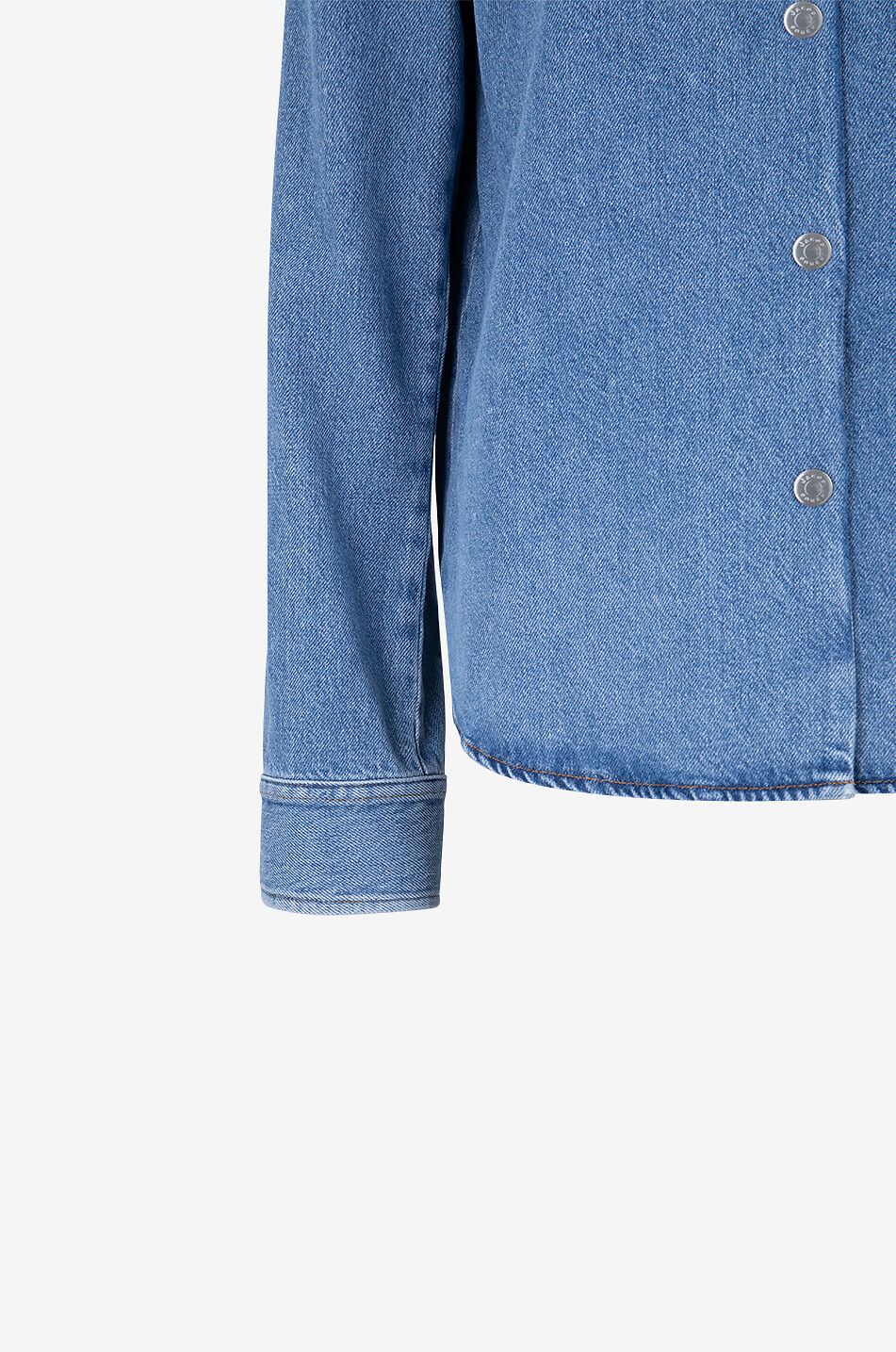 Denim long-sleeved shirt