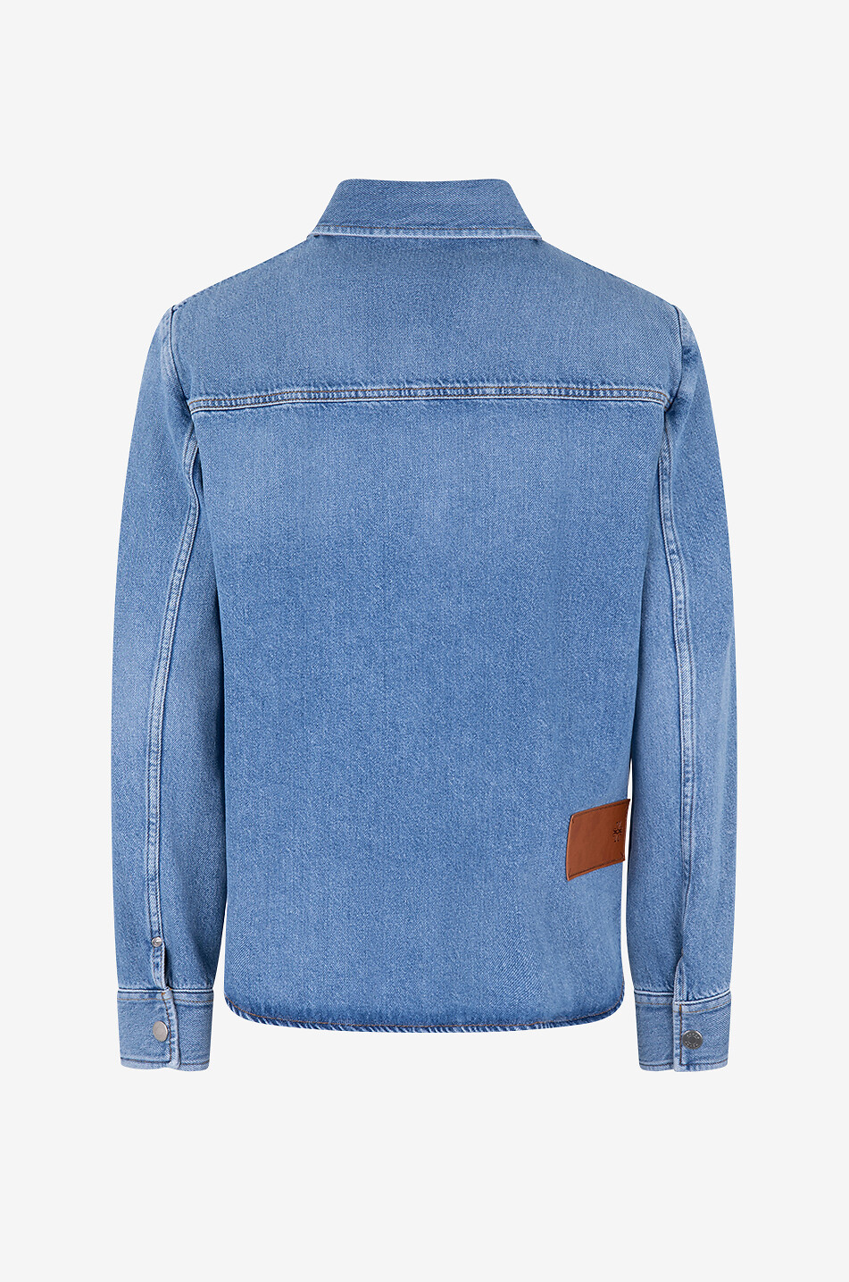 Denim long-sleeved shirt