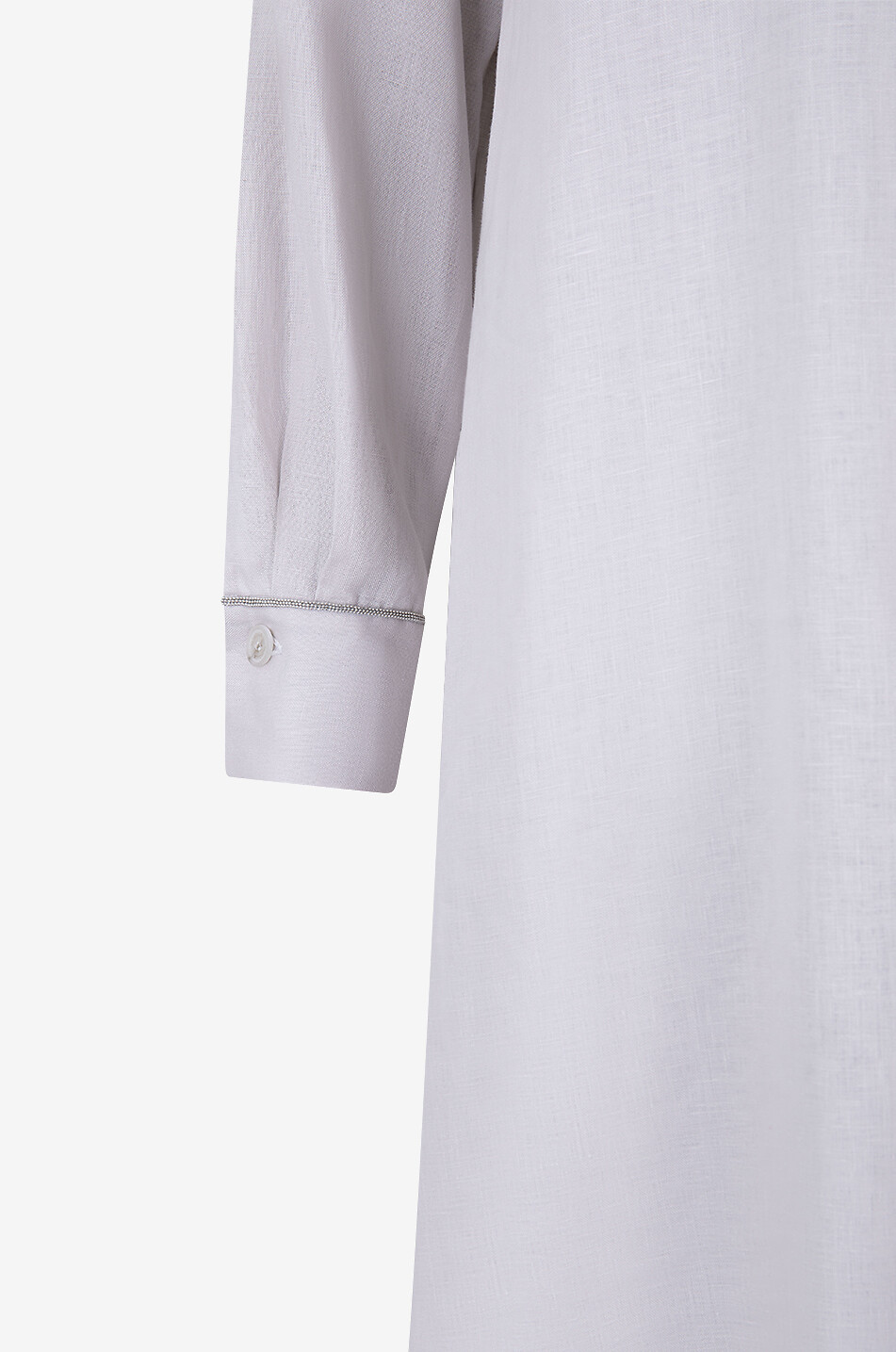 PANICALE Linen long-sleeved tunic Women LIGHT GREY 3