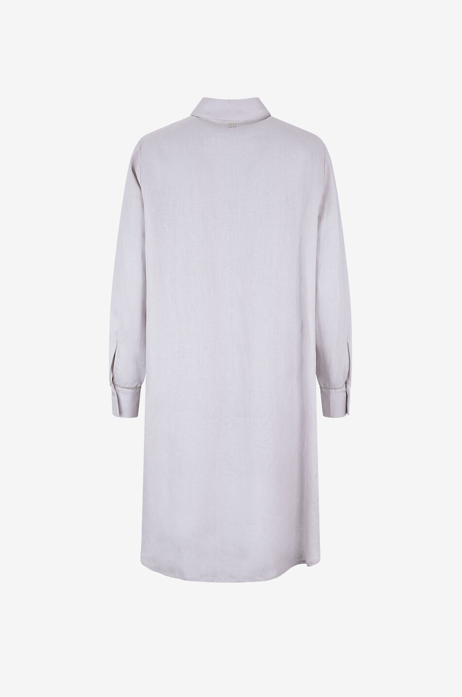 PANICALE Linen long-sleeved tunic Women LIGHT GREY 2