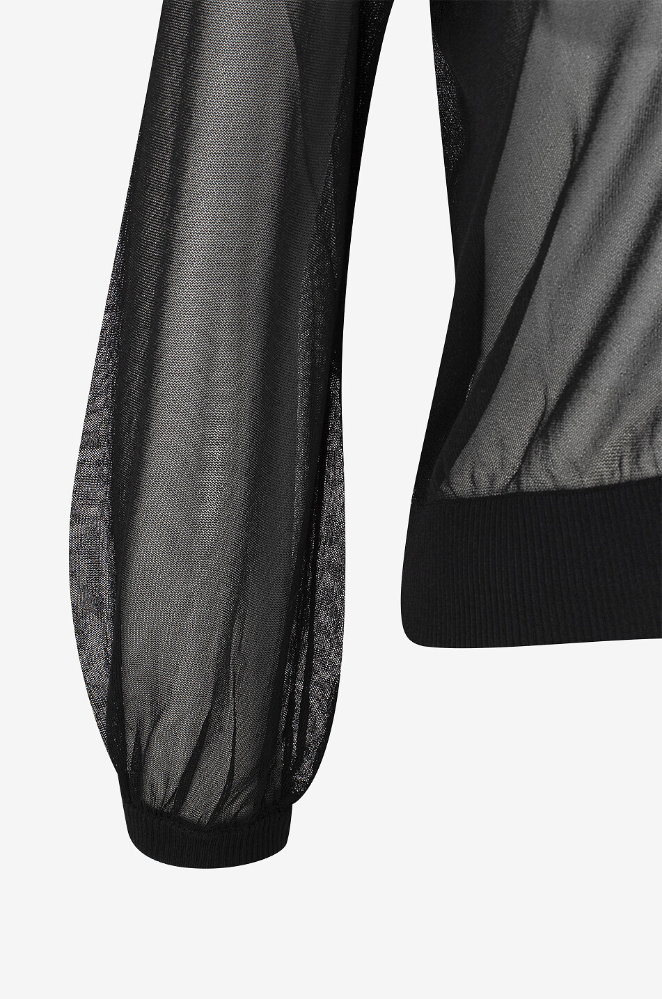 Cardigan transparent à col V et manches volumineuses