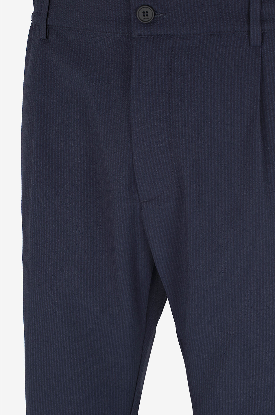 Pantalon fuselé en seersucker Mitte