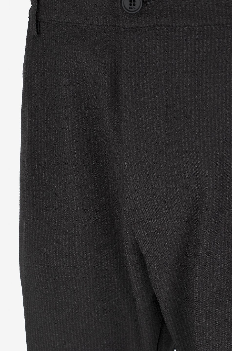 CRUNA Pantalon fuselé en seersucker Mitte Homme NOIR 3