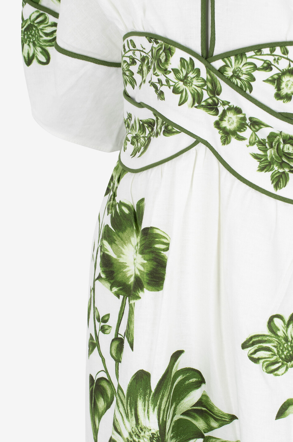 FARM RIO Green Floral Cascade linen midi dress Women GREEN 3