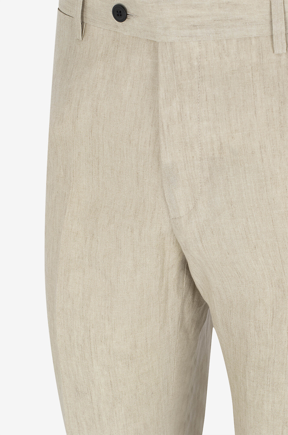 BONGÉNIE Melierte gerade Hose aus Baumwolle Herren Hellbeige 3