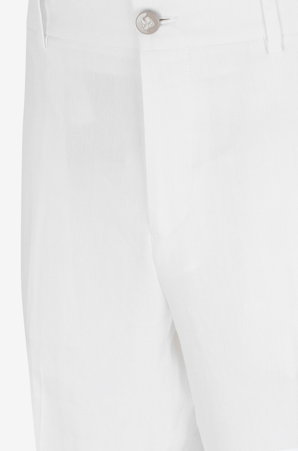 MARCO PESCAROLO Bundfaltenhose aus Leinen Cinque Herren WEISS 3