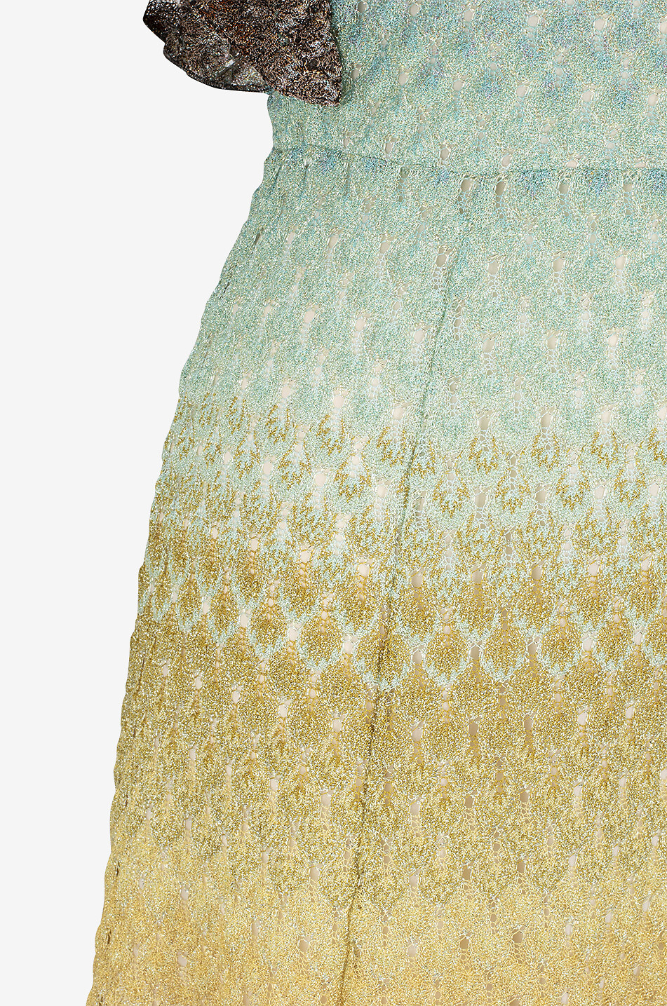 MISSONI Robe longue en maille effet dégradé de couleur à volants Femme MULTICOLORE 3
