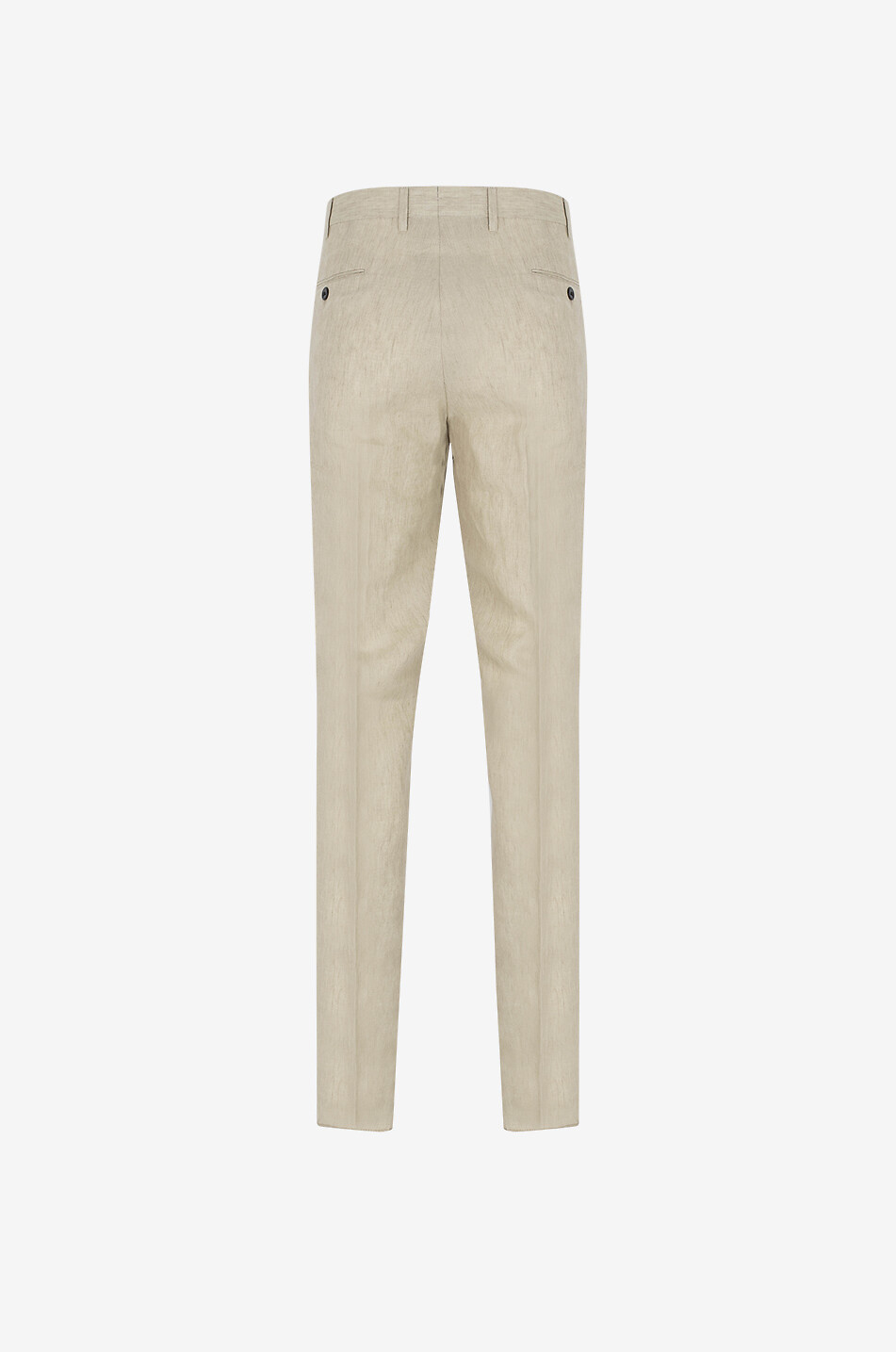 BONGÉNIE Melierte gerade Hose aus Baumwolle Herren Hellbeige 2