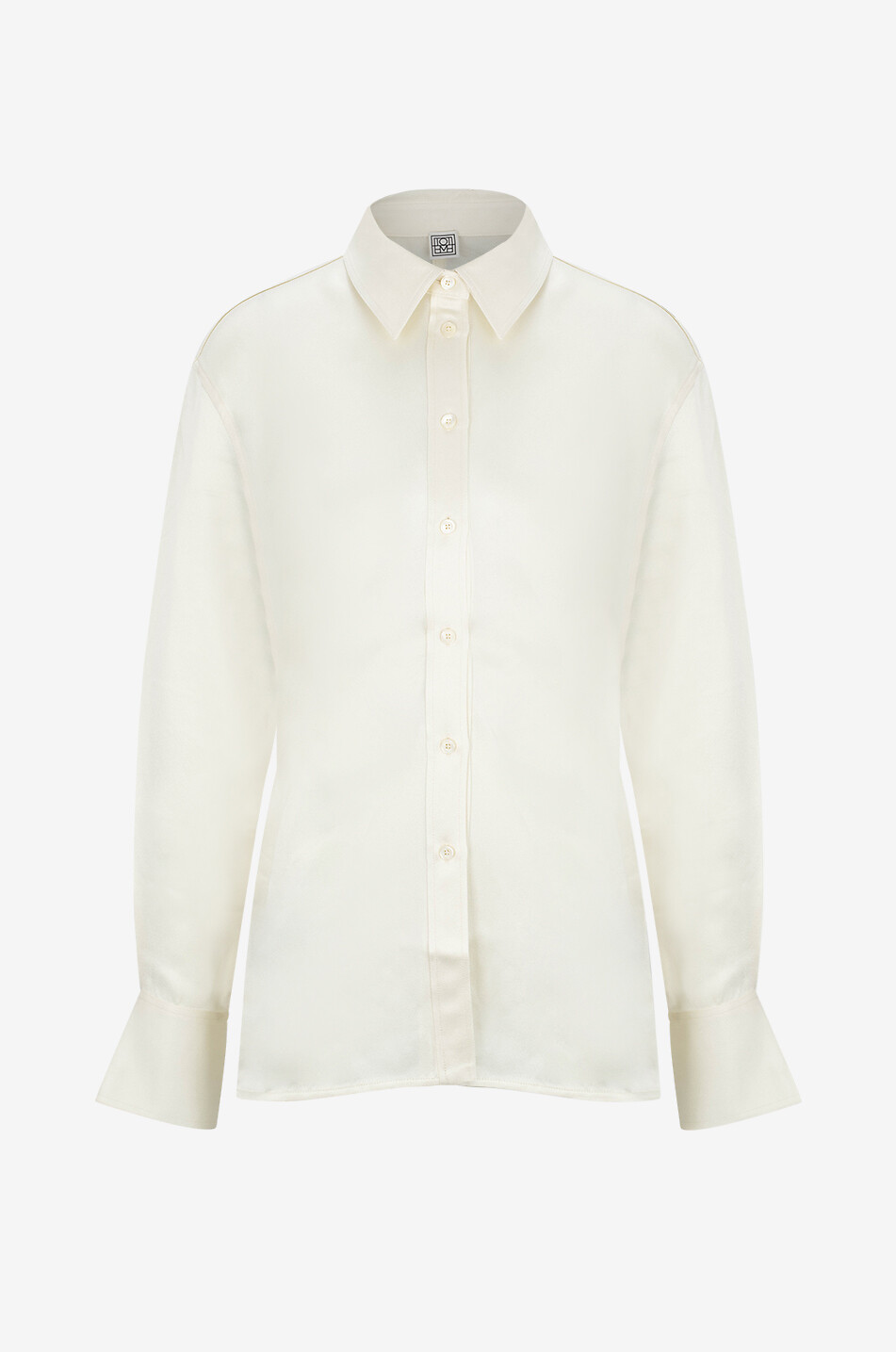 Langärmeliges Hemd aus Satin
