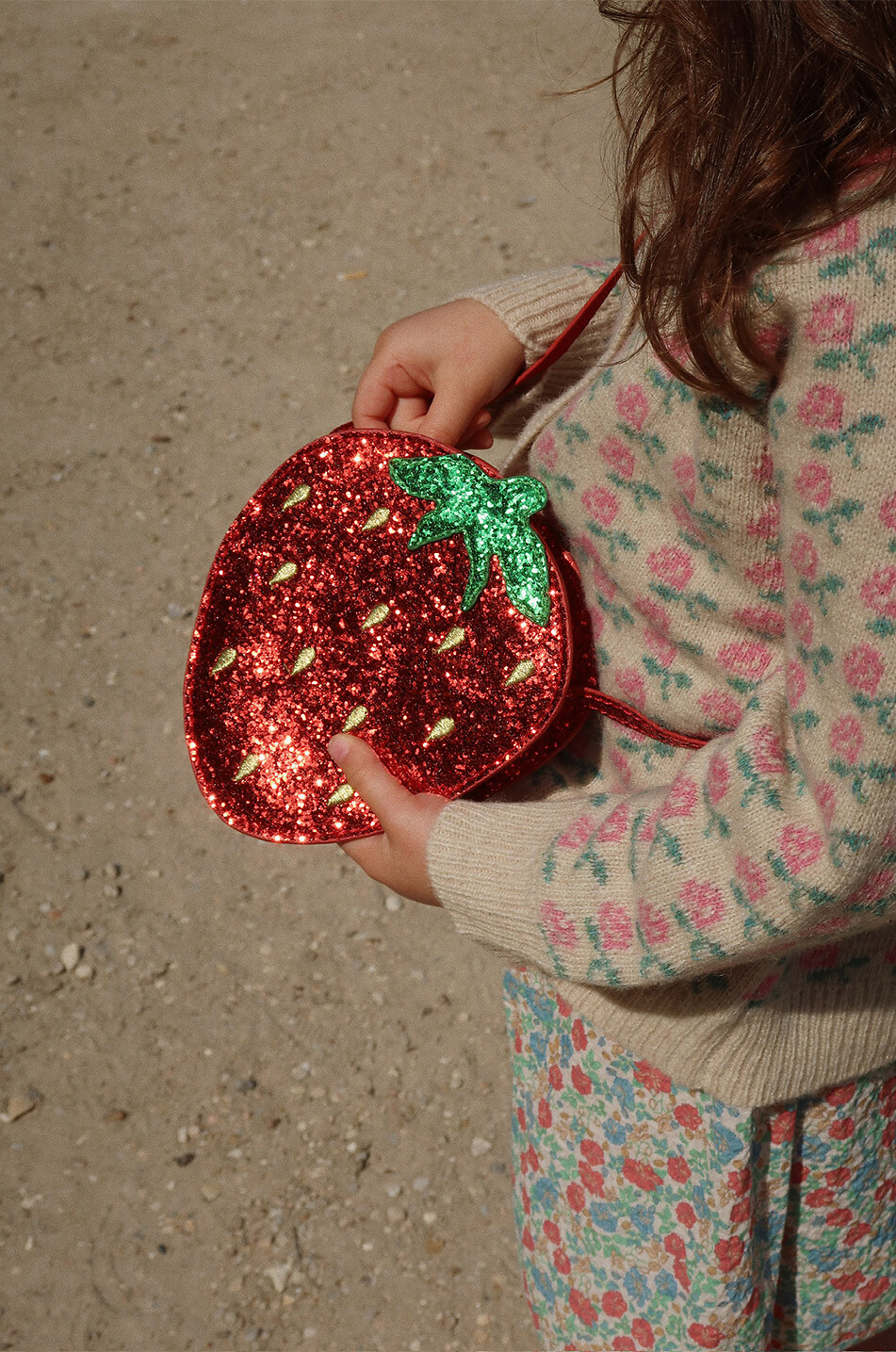 KONGES SLØJD Sac porté épaule en forme de coeur fille Tut Strawberry Fille ROUGE 7