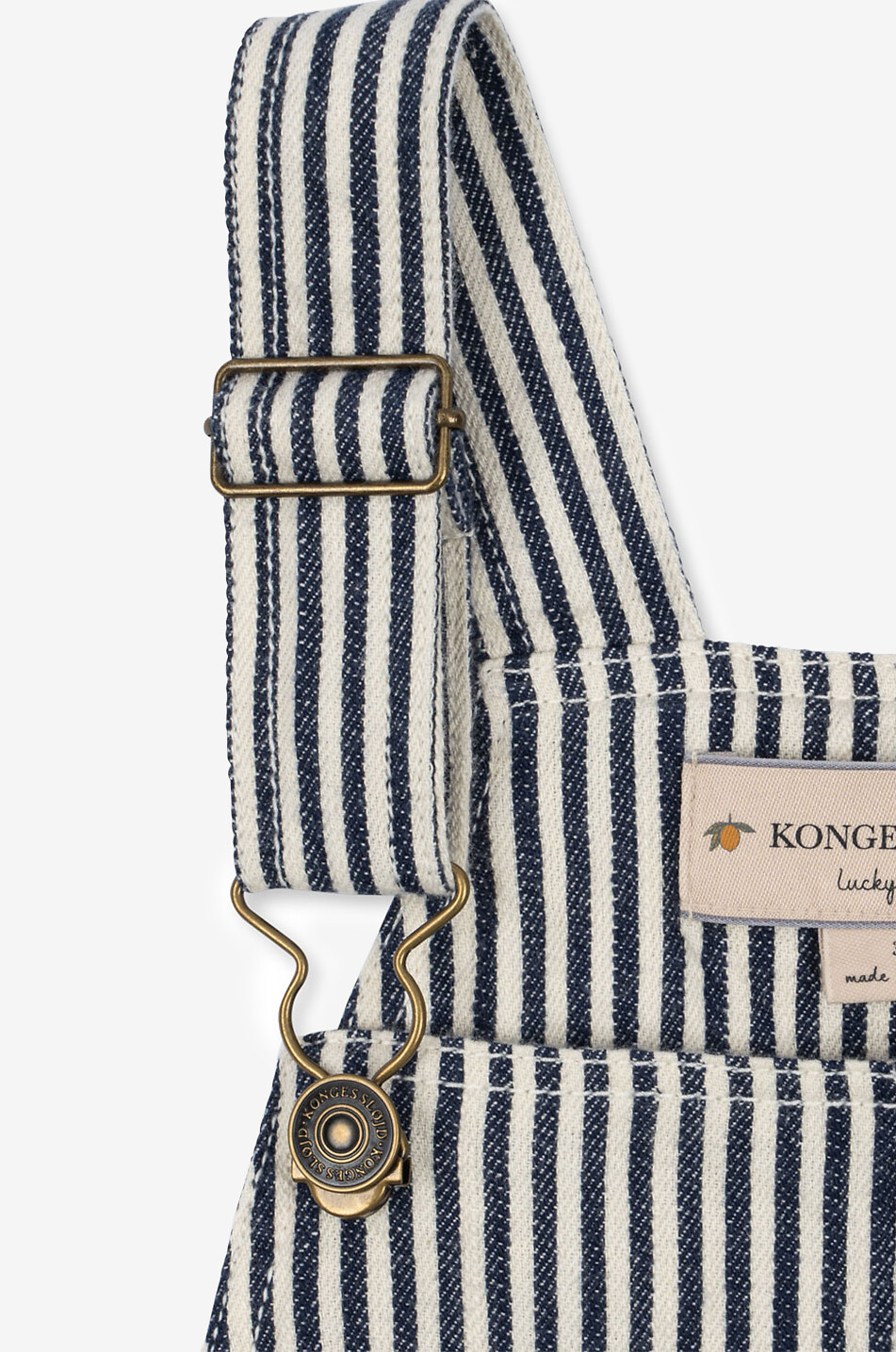 KONGES SLØJD Fender boys' striped cotton dungarees Boy DARK BLUE 5