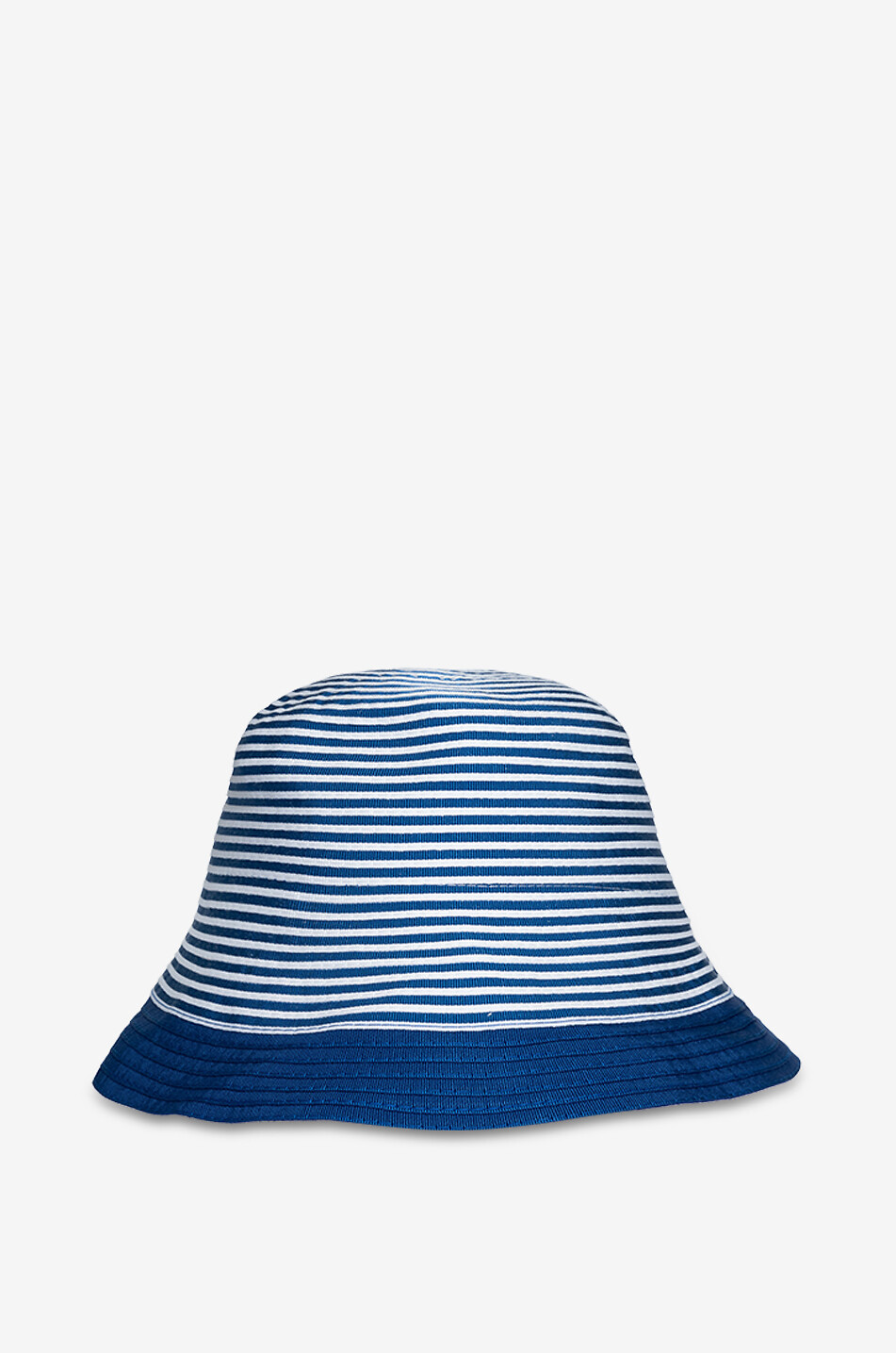 GREVI Chapeau cloche en gros-grain à rayures Femme BLEU MOYEN 1