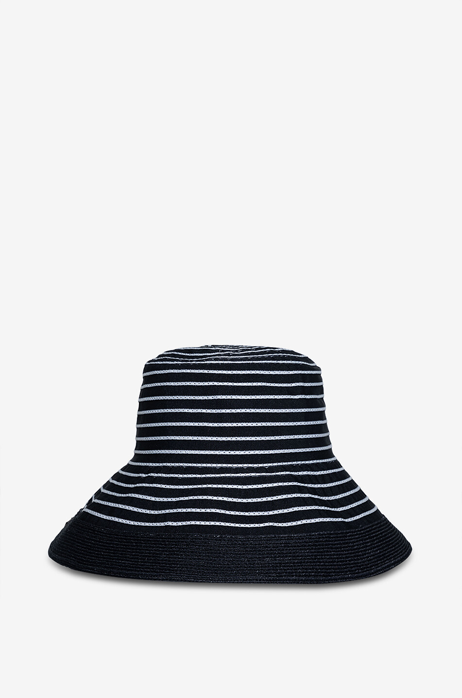 Chapeau cloche à fines rayures