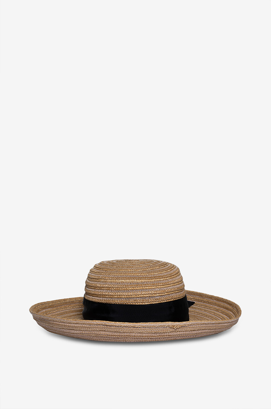 Chapeau tressé à ruban